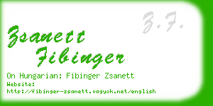 zsanett fibinger business card